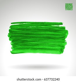 Brush stroke and texture. Grunge vector abstract hand - painted element. Underline and border design.