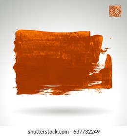 Brush stroke and texture. Grunge vector abstract hand - painted element. Underline and border design.