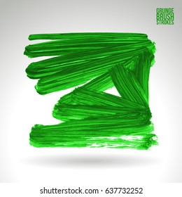 Brush stroke and texture. Grunge vector abstract hand - painted element. Underline and border design.