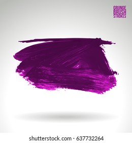 Brush stroke and texture. Grunge vector abstract hand - painted element. Underline and border design.