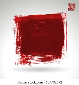 Brush stroke and texture. Grunge vector abstract hand - painted element. Underline and border design.