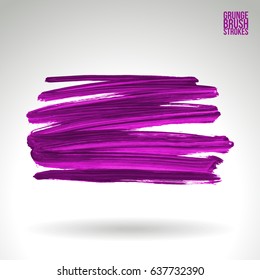 Brush stroke and texture. Grunge vector abstract hand - painted element. Underline and border design.
