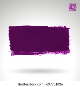 Brush stroke and texture. Grunge vector abstract hand - painted element. Underline and border design.