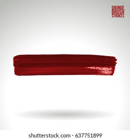 Brush stroke and texture. Grunge vector abstract hand - painted element. Underline and border design.
