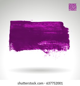 Brush stroke and texture. Grunge vector abstract hand - painted element. Underline and border design.