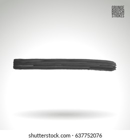 Brush stroke and texture. Grunge vector abstract hand - painted element. Underline and border design.