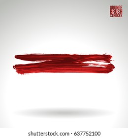 Brush stroke and texture. Grunge vector abstract hand - painted element. Underline and border design.