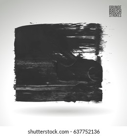 Brush stroke and texture. Grunge vector abstract hand - painted element. Underline and border design.