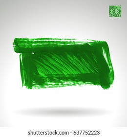 Brush stroke and texture. Grunge vector abstract hand - painted element. Underline and border design.