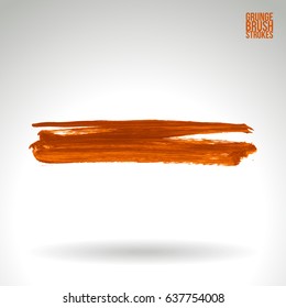 Brush stroke and texture. Grunge vector abstract hand - painted element. Underline and border design.