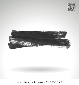Brush stroke and texture. Grunge vector abstract hand - painted element. Underline and border design.