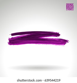 Brush stroke and texture. Grunge vector abstract hand - painted element. Underline and border design.