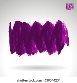 Brush stroke and texture. Grunge vector abstract hand - painted element. Underline and border design.