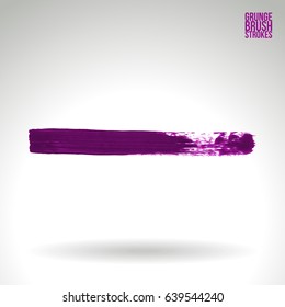 Brush stroke and texture. Grunge vector abstract hand - painted element. Underline and border design.