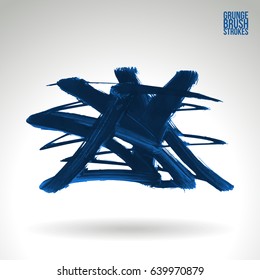 Brush stroke and texture. Grunge vector abstract hand - painted element. Underline and border design.