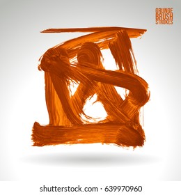 Brush stroke and texture. Grunge vector abstract hand - painted element. Underline and border design.