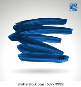 Brush stroke and texture. Grunge vector abstract hand - painted element. Underline and border design.