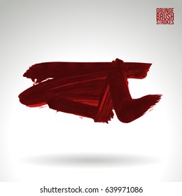 Brush stroke and texture. Grunge vector abstract hand - painted element. Underline and border design.