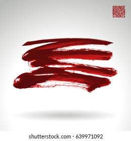 Brush stroke and texture. Grunge vector abstract hand - painted element. Underline and border design.