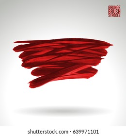 Brush stroke and texture. Grunge vector abstract hand - painted element. Underline and border design.