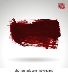 Brush stroke and texture. Grunge vector abstract hand - painted element. Underline and border design.