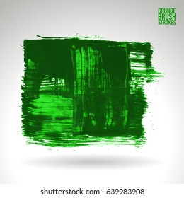 Brush stroke and texture. Grunge vector abstract hand - painted element. Underline and border design.