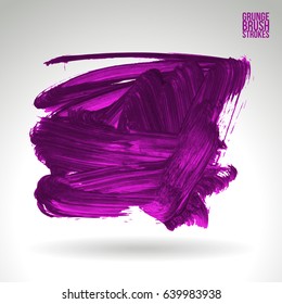 Brush stroke and texture. Grunge vector abstract hand - painted element. Underline and border design.