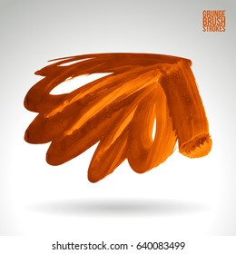 Brush stroke and texture. Grunge vector abstract hand - painted element. Underline and border design.