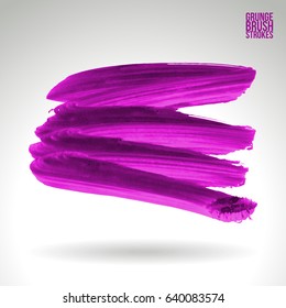 Brush stroke and texture. Grunge vector abstract hand - painted element. Underline and border design.