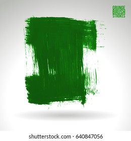 Brush stroke and texture. Grunge vector abstract hand - painted element. Underline and border design.