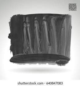 Brush stroke and texture. Grunge vector abstract hand - painted element. Underline and border design.