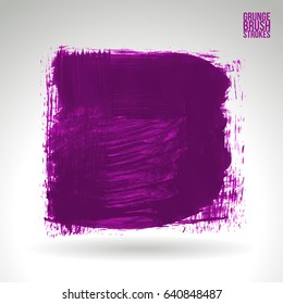 Brush stroke and texture. Grunge vector abstract hand - painted element. Underline and border design.