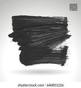 Brush stroke and texture. Grunge vector abstract hand - painted element. Underline and border design.