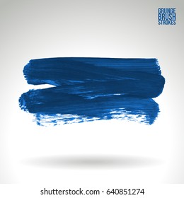 Brush stroke and texture. Grunge vector abstract hand - painted element. Underline and border design.