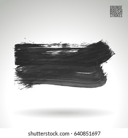 Brush stroke and texture. Grunge vector abstract hand - painted element. Underline and border design.