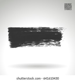 Brush stroke and texture. Grunge vector abstract hand - painted element. Underline and border design.