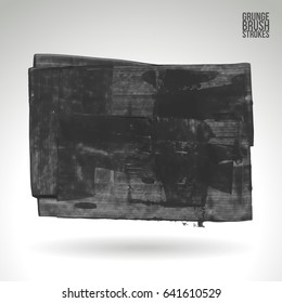 Brush stroke and texture. Grunge vector abstract hand - painted element. Underline and border design.