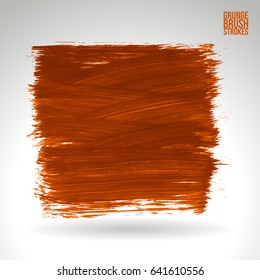 Brush stroke and texture. Grunge vector abstract hand - painted element. Underline and border design.
