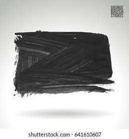 Brush stroke and texture. Grunge vector abstract hand - painted element. Underline and border design.