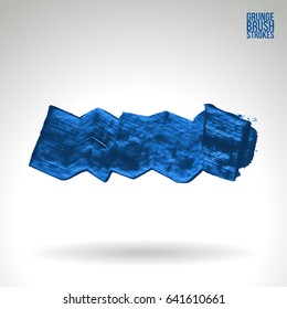 Brush stroke and texture. Grunge vector abstract hand - painted element. Underline and border design.