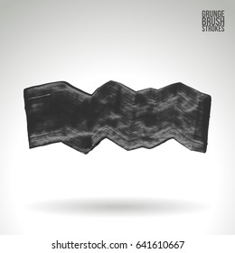 Brush stroke and texture. Grunge vector abstract hand - painted element. Underline and border design.