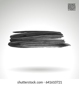 Brush stroke and texture. Grunge vector abstract hand - painted element. Underline and border design.
