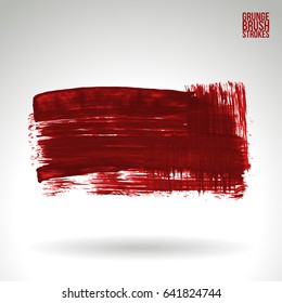 Brush stroke and texture. Grunge vector abstract hand - painted element. Underline and border design.