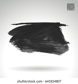 Brush stroke and texture. Grunge vector abstract hand - painted element. Underline and border design.
