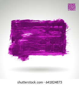 Brush stroke and texture. Grunge vector abstract hand - painted element. Underline and border design.