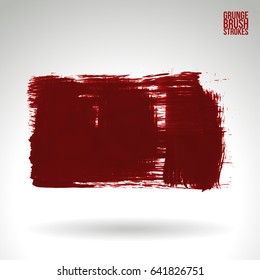Brush stroke and texture. Grunge vector abstract hand - painted element. Underline and border design.