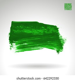 Brush stroke and texture. Grunge vector abstract hand - painted element. Underline and border design.
