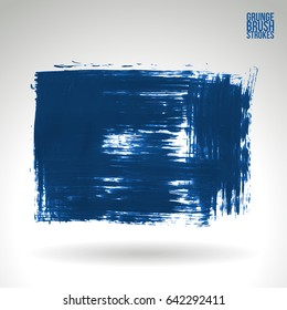 Brush stroke and texture. Grunge vector abstract hand - painted element. Underline and border design.