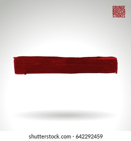 Brush stroke and texture. Grunge vector abstract hand - painted element. Underline and border design.