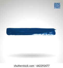 Brush stroke and texture. Grunge vector abstract hand - painted element. Underline and border design.